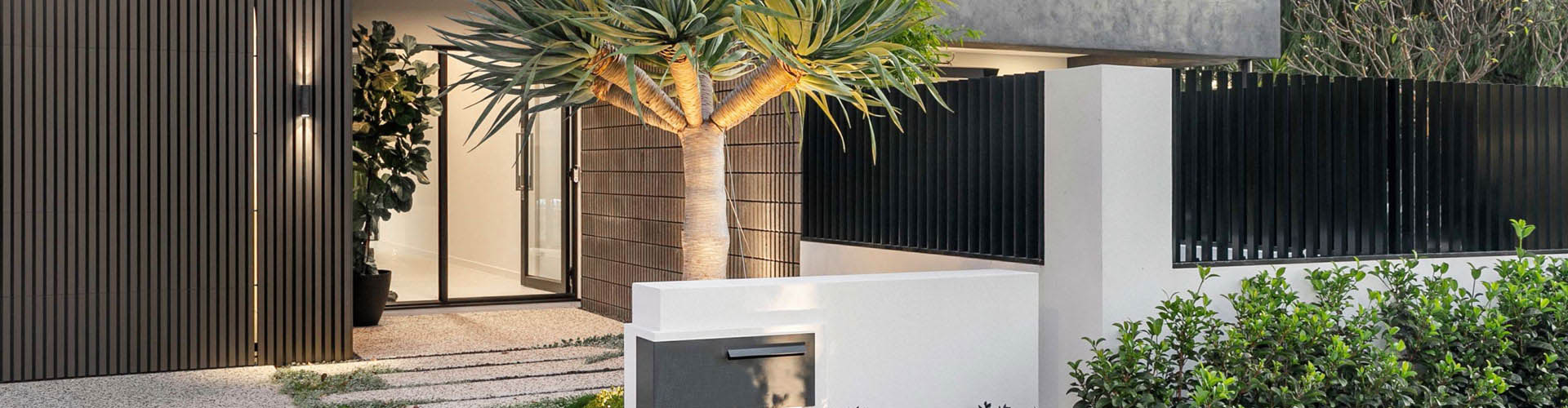 Front entrance of award winning home designed by Timeless