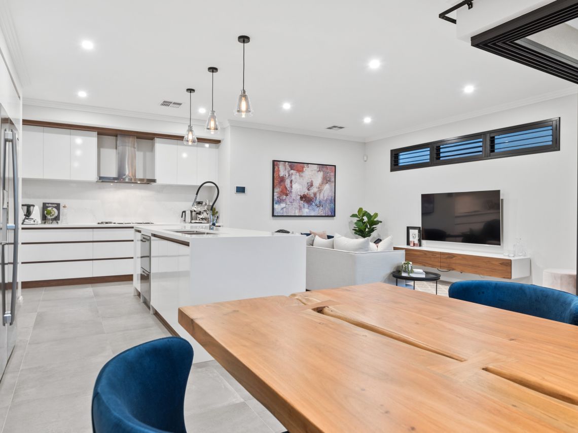 Open plan kitchen, dining and living area in Tuart Hill